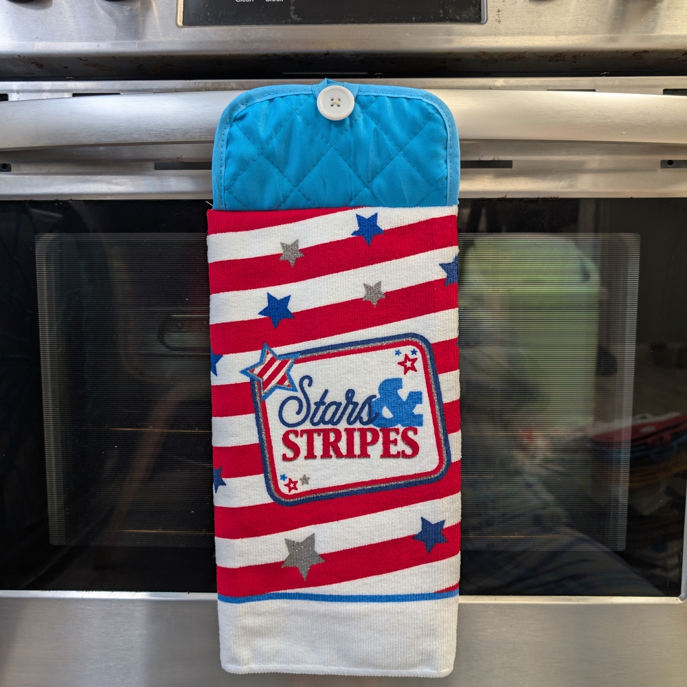 Stars & Stripes Kitchen Towel - Red, White, Blue